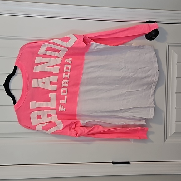Tops - Pink And White Orlando Florida Shirt Size L